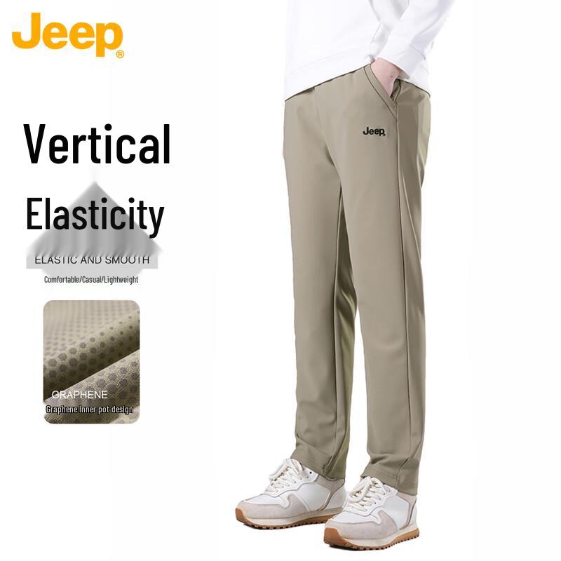 JEEP Men's Spring Autumn Straight-Leg Casual Sweatpants