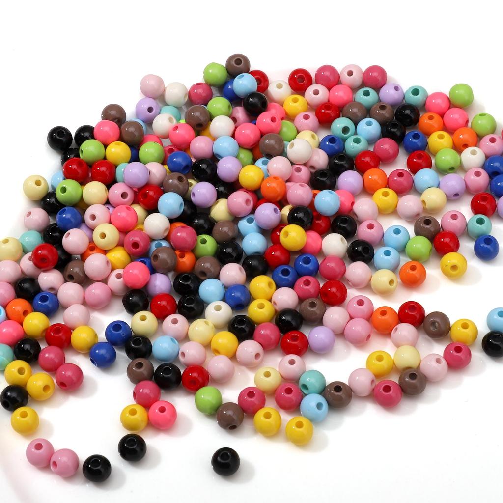 10Pcs Acrylic Beads Fantasy Color Ball Charms for DIY Necklace Bracelet Earring Jewelry Making