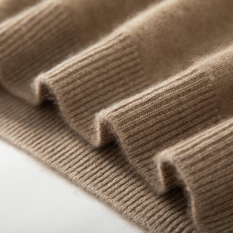 Fanzhen Men's Thickened Cashmere Blend Round Neck Pullover Sweater