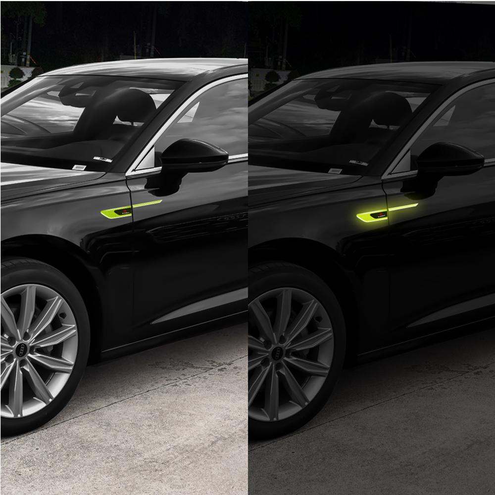 Car Reflective Decor Decal Fender Anti-Scratch Safety Warning Sticker For Mercedes Benz W204 W124 W202 W212 W205 GLA CLA AMG