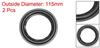 uxcell Foam Edge Outer Diameter 115mm Black Foam Surround Ring Replacement Speaker Repair DIY Pack of 2