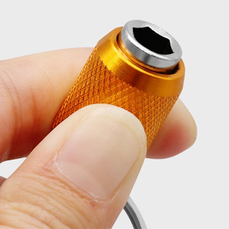 10/1pcs Hex Shank Screwdriver Bits Carabiner Hexagon Sleeve Extension Rods Holder Keychain for Quick Release Impact Driver Drill