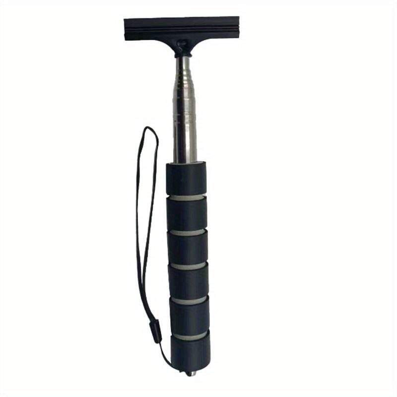 Car Rearview Mirror Wiper Telescopic Car Rearview Mirror Wiper Cleaner 97cm(38.18inch) Long Handle Car Cleaning Tool Mirror Glass Oil Mist Cleaner.