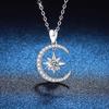 Star and Moon Pendant Clavicle Necklace for Women - Fashionable, Simple, Versatile Design