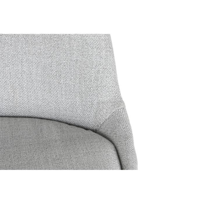 Chaise De Salle À Manger Polyester Gris Clair Chêne