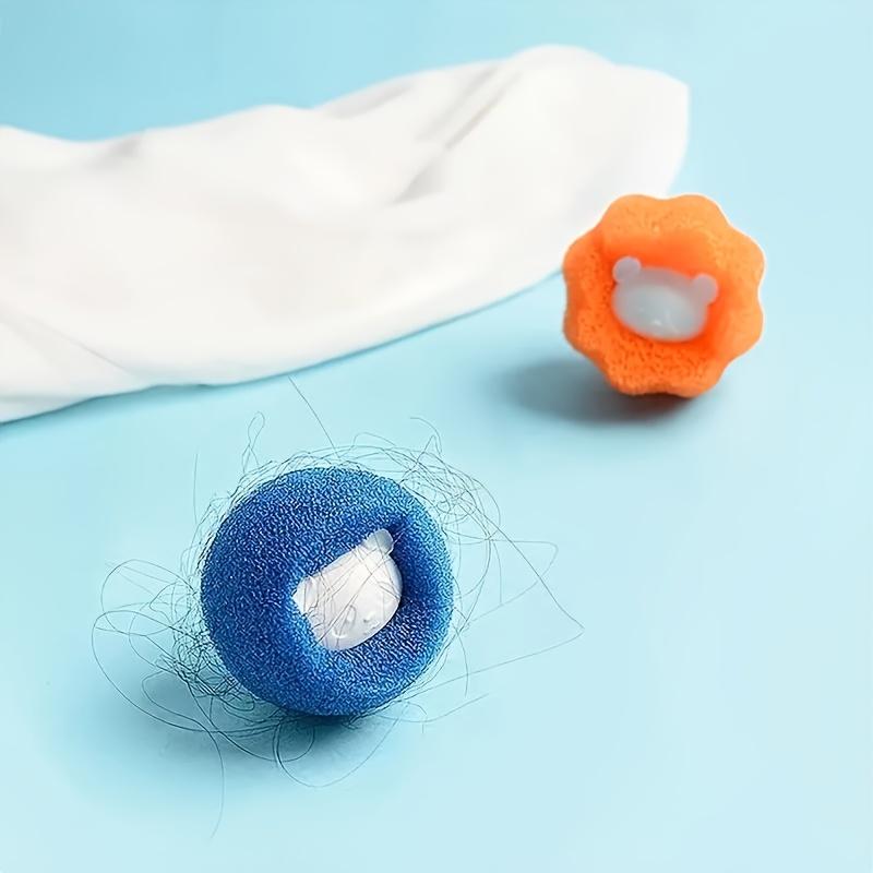 6pc Reusable Pet Hair Removal Laundry Balls Blue Fuzzy Cleaning Balls To Prevent Clogs,Machine Safe Pet Hair Laundry Accessories