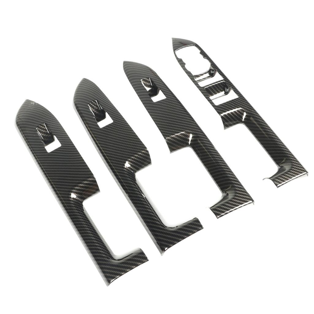 4 Pcs Door Window Control Panel Cover Carbon Fiber Style Glass Lift Button Decoration Sticker for Bronco Sport CX430 4