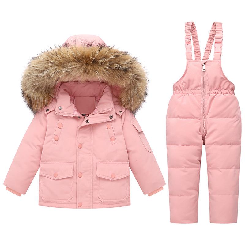 Thick Winter Down Jacket Set for Toddlers 1-3 Years - Unisex, Warm & Cozy Two-Piece Outfit