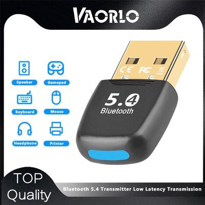 VAORLO USB raktas „Bluetooth 5.4 Adapter Low Lateny“ perdavimas, skirtas pelės klaviatūrai, ausinėms, spausdintuvui, žaidimų pultui, palaikymo skambučiai
