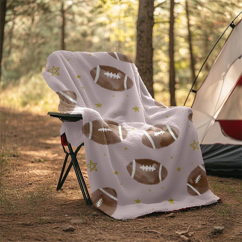 American Football Theme Printed Blanket - Perfect for Couch, Bed, Travel & Outdoor Use | Machine Washable, Cozy & Durable.