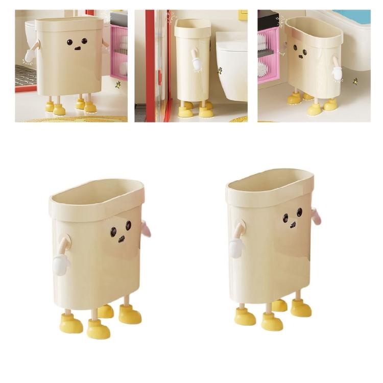 Functional Waste Bin Practical Office Waste Bin Pressure Rings Fixation Garbage Bin for Kitchen, Bathroom, Bedroom