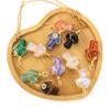 Hand-Woven Crystal Agate Small Mushroom Pendant Necklace Jewelry Diy Jewelry Accessories N584
