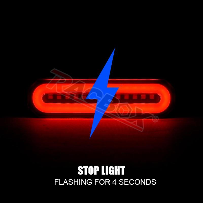 Motorcycle 3 In 1 LED Brake Tail Light DRL Sequential Turn Signal Lamp for Cafe Racer Moto ATV UTV UTE Truck Trailer RV 12V 24V