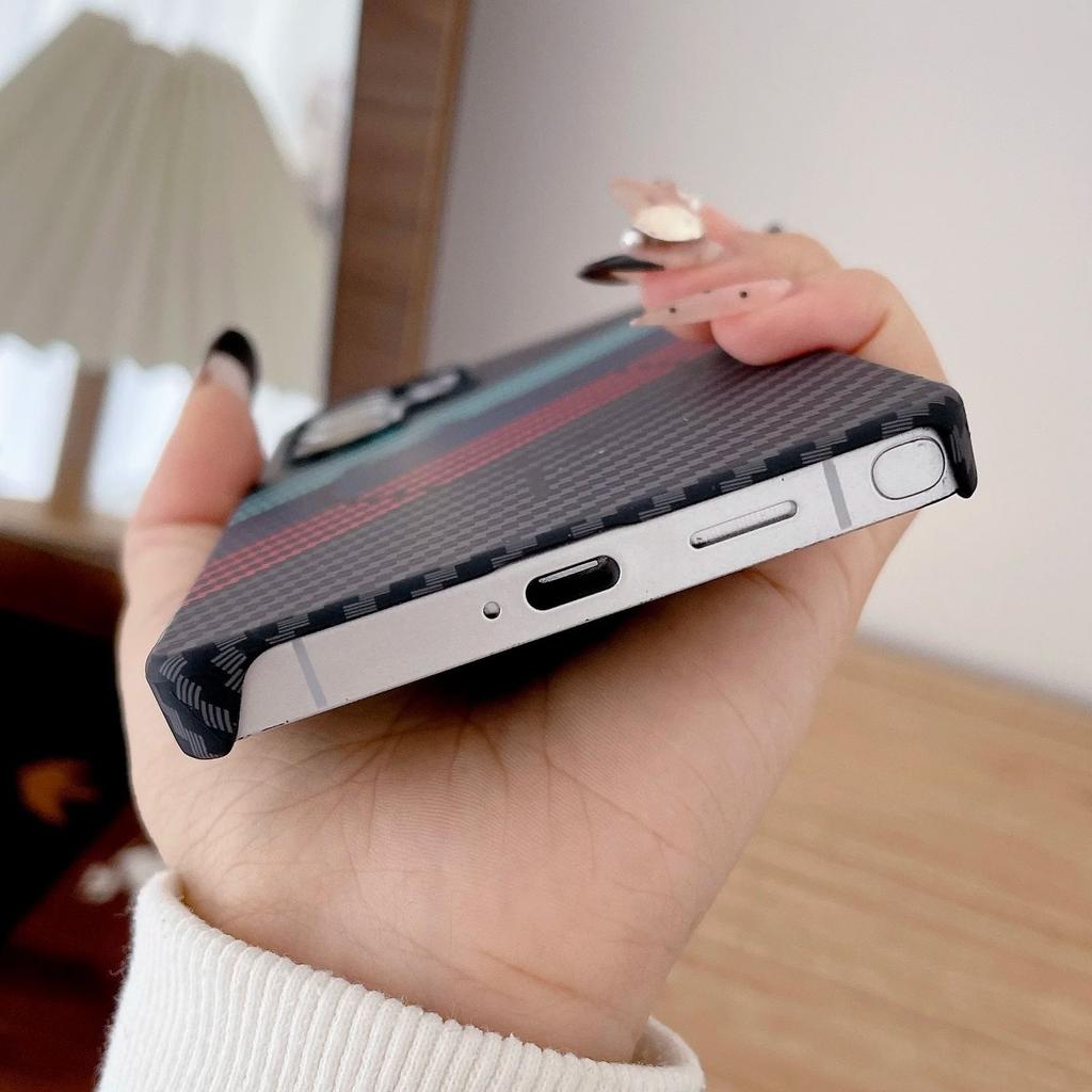 Carbon Fiber Pattern Magnetic For Magsafe Case For Samsung S25 S24 S23 S22 Note 20 Plus Ultra FE Frameless Matte Bumper Cover