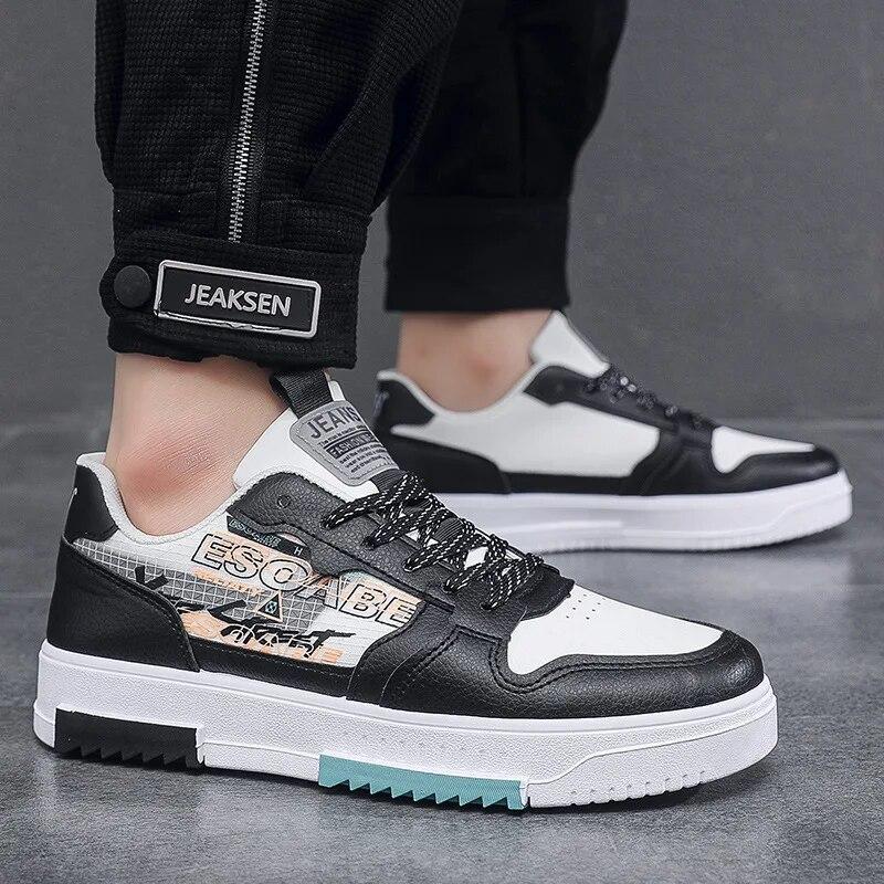 Casual Herrsneakers Streetmode Herrskateskor Utomhus Promenad Flats Skydd Snörning Skateskor