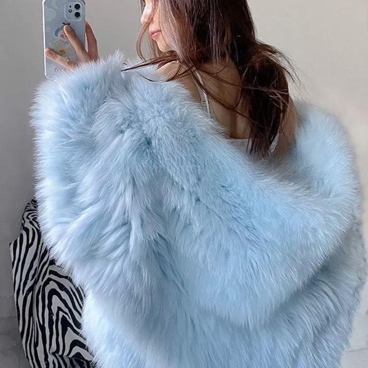 Autumn Winter Oversized White Black Warm Shaggy Hairy Faux Fur Coat Women with Hood Loose Casual Fluffy Jacket