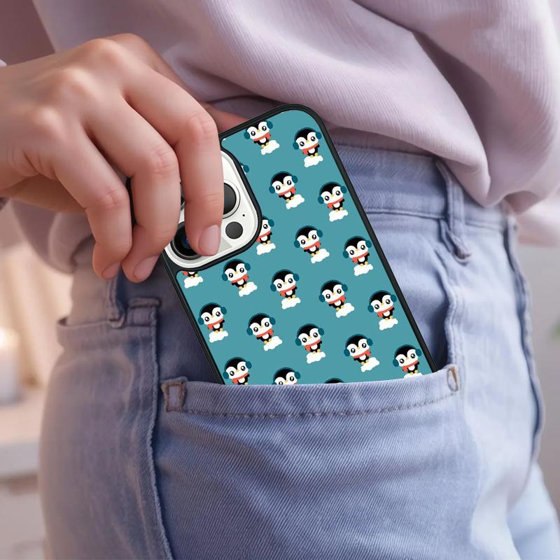 Cute Penguin Phone Case For iPhone 17 Air 15 16e 14 13 Pro Max Coque 12 11 Pro Max PLUS cover