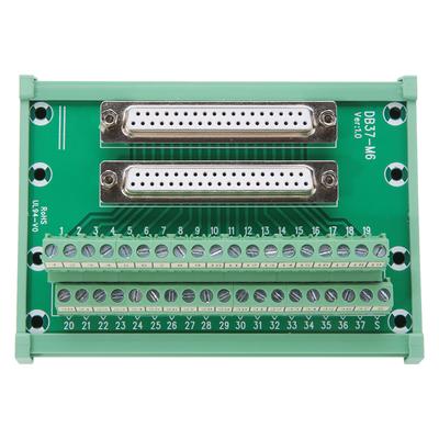 DB37M6 Double Female Head DIN Rail Mount Interface Module Terminal Block Board Connector