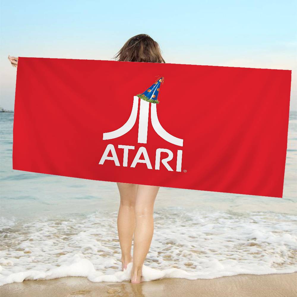 A-AtariS Game Logo Microfiber Beach Towel Absorbent Quick dry Soft Yoga Swimming Resort Mountain Climbing Towel