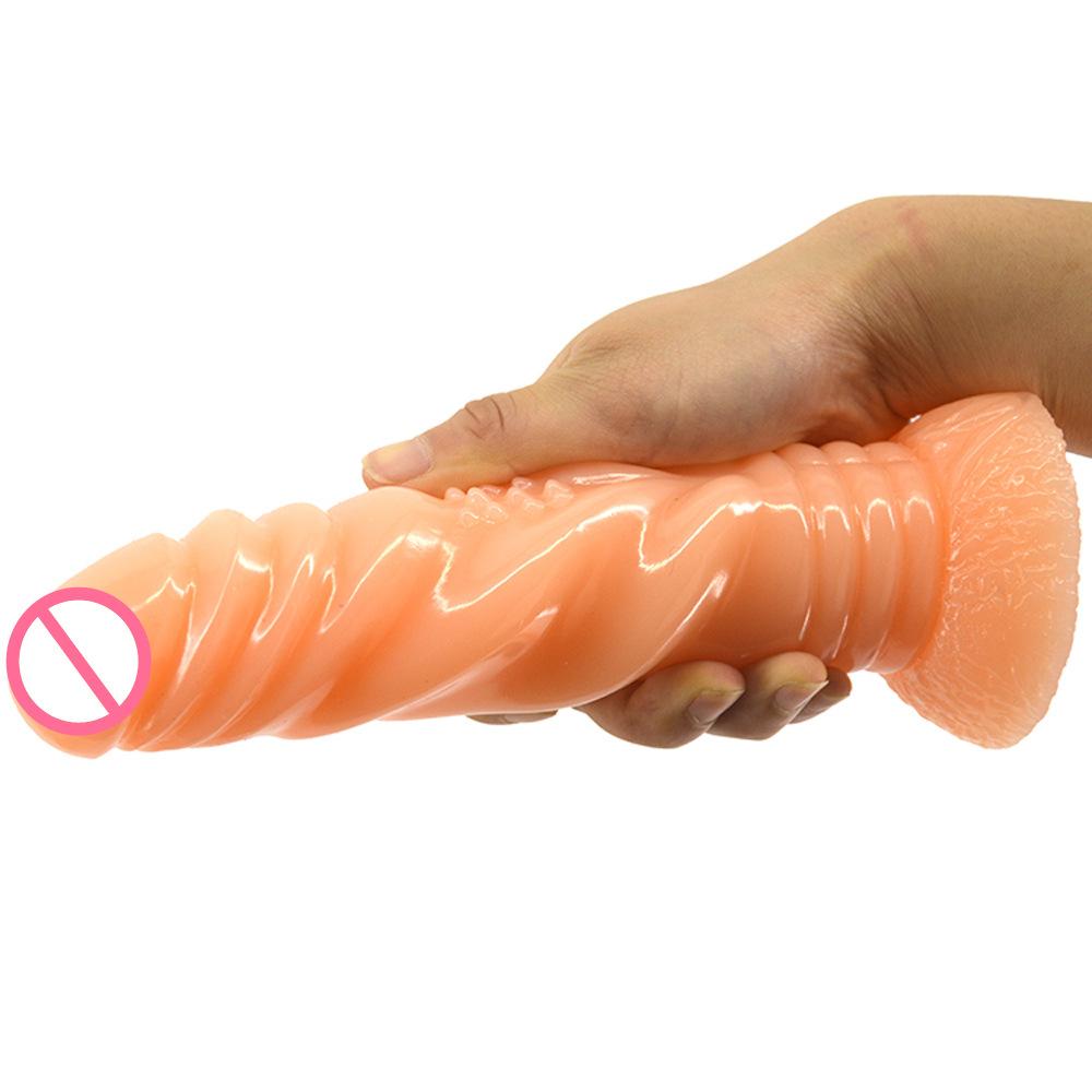 Realistic Silicone Dildo Thick Anal Plug Long Penis for Women with Thick Glans Real Dong and Powerful