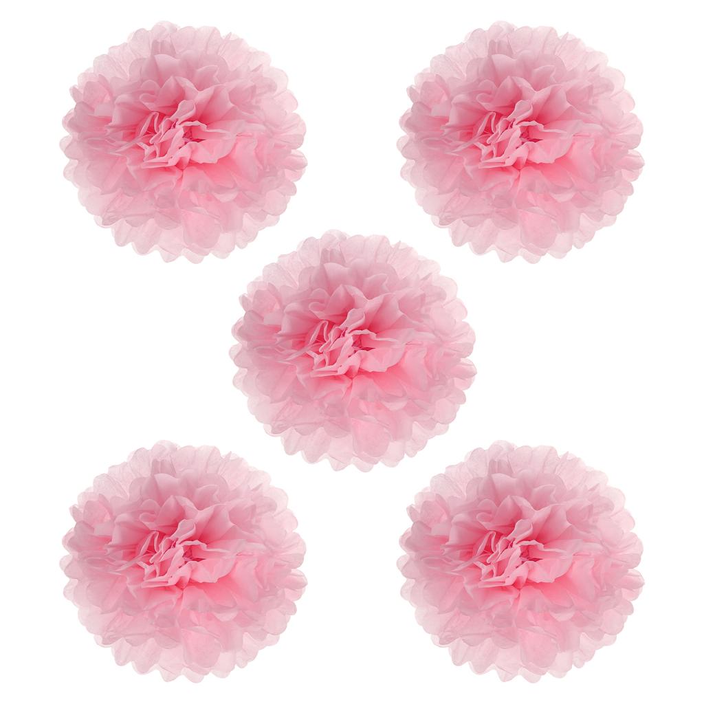 5pcs Paper Flower Ball Tissue Pom Poms Flowers for Wedding Bridal Shower Birthday Bachelorette Party Backdrop Decoration 20cm