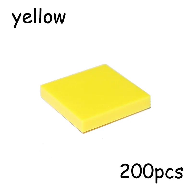 200PCS Flat Tile MOC Assemble Particles 3068 Size 2x2 Bricks Smooth 2*2 Building Blocks DIY Educational Creative Toy for Kids