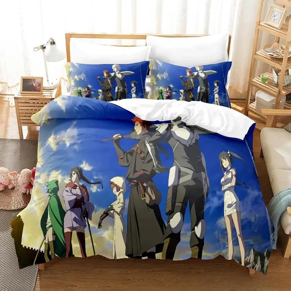 Comfortable Anime Print Bedding Set With Duvet Cover And Pillowcases King Queen Twin Sizes For Adults And Kids