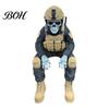 Military History Buff Gift Skeleton Hero Shelf Sitter Ornament, 3D Printed Soldier Figurine, Remembrance Sculpture Gothic Tactical Warrior Sitting