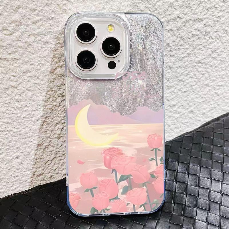 Fashion Laser Gradient Star Phone Case For iPhone 17 16 15 14 13 12 11 Pro Max Plus 16E 17 Air XS Max X XR Back Cover