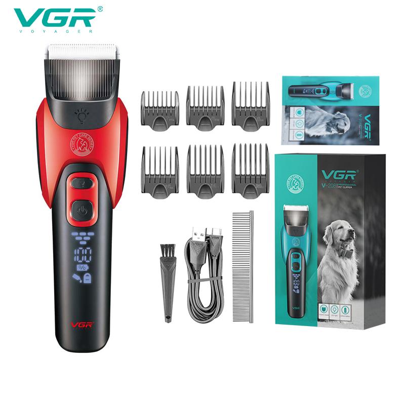 

Original VGR 208 Pet Shaver Sharp Blade Deep Cleaning Hair Trimmer Safe and Reliable USB Pet Hair Removal Electric Push Cutting Razor Dog Hair Clipper красный