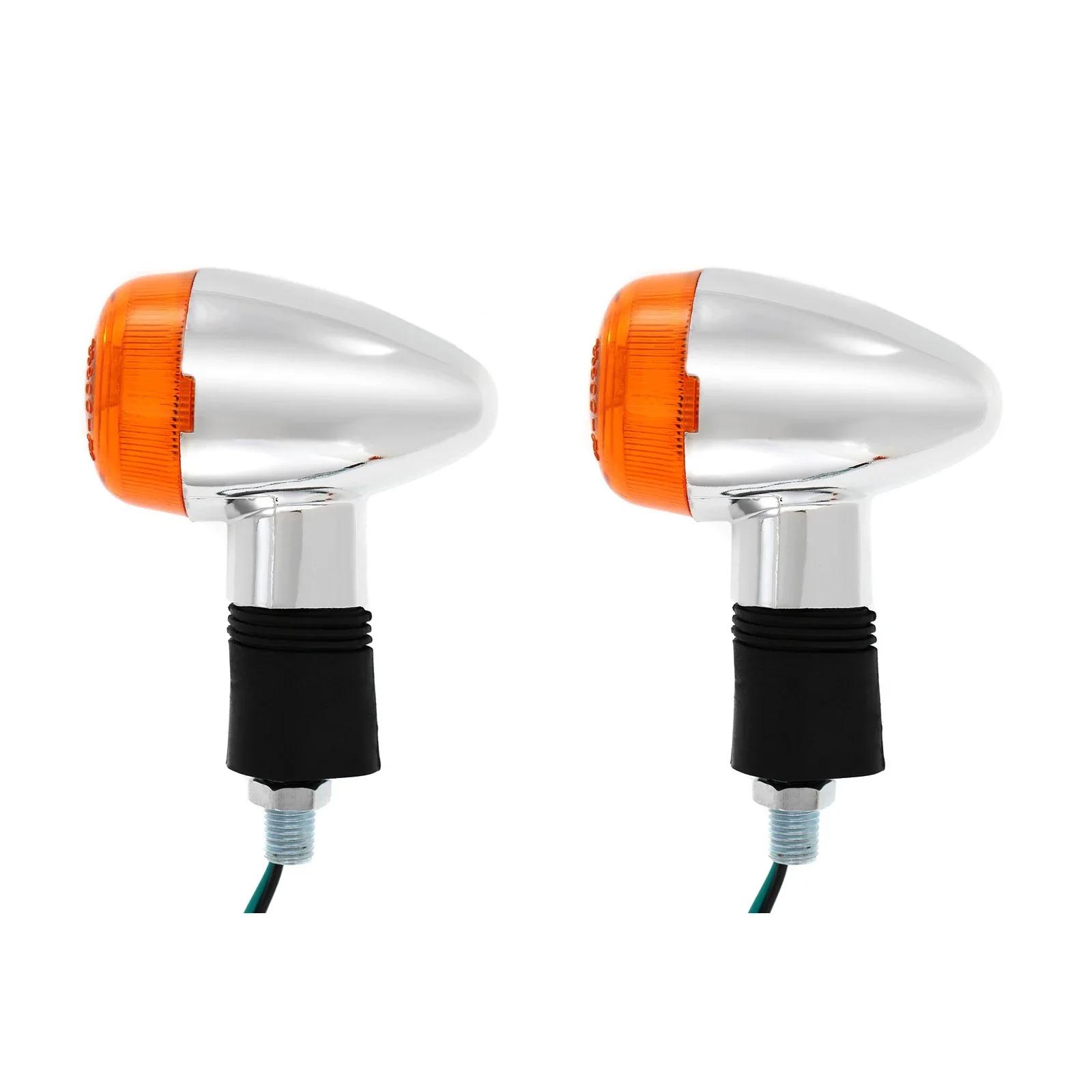 

2pcs/4pcs Motorcycle Front Rear Mini LED Turn Signal Light Amber Indicator Light Mini Blinker for 10mm Thread Motorcycle