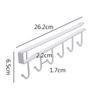 Mug Cups Wine Glasses Storage Hooks Kitchen Utensil Ties Belts Scarf Hanging Hook Rack Holder Under Cabinet Closet Without Drilling 6 Hooks