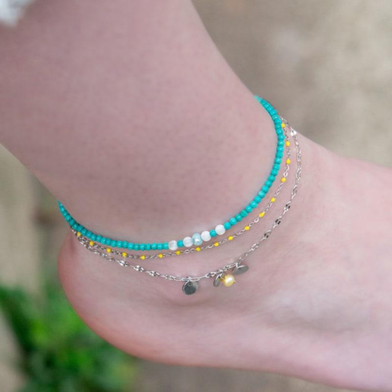 L’OMBRILLANT Surgical Dot Bracelet_Anklet ((YELLOW)