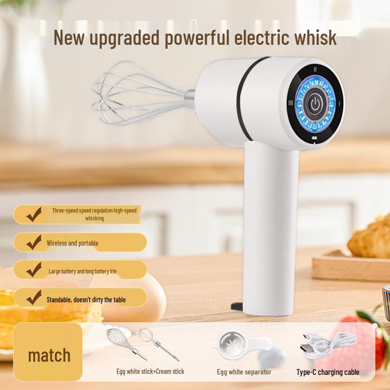 Rongshengda Handlicher Elektrischer Eieraufschläger & Sahneschläger zum Backen