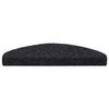 VidaXL Self-adhesive Stair Mats 30 Pieces 65 X 21 X 4 Cm Black Semicircular Large 3365657