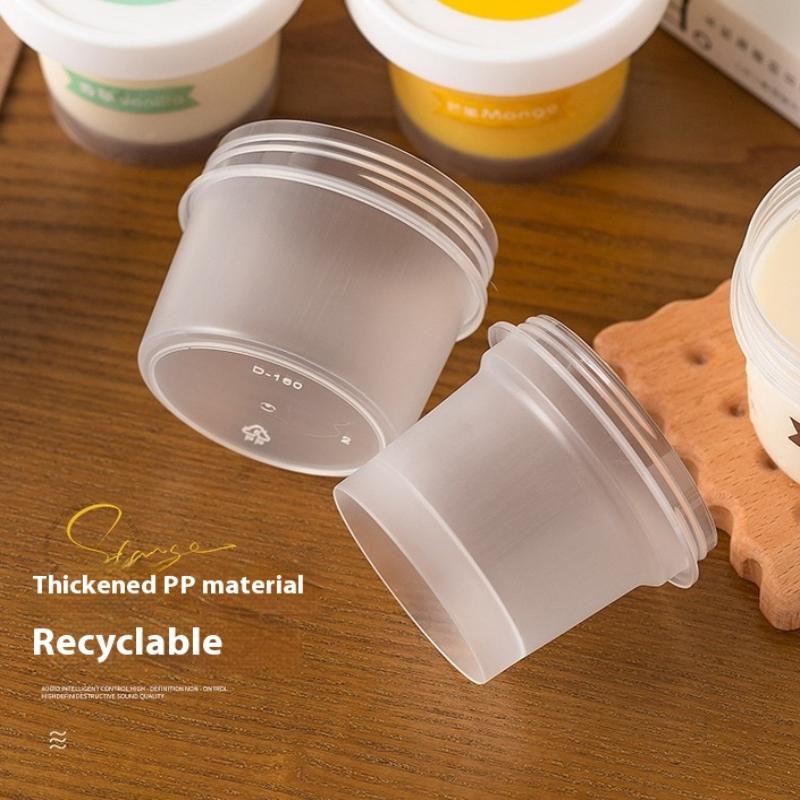 10 Pcs Disposable Dessert Cups With Lids Transparent Ice Cream Bowls Pudding Cups Cake Storage Box Yogurt Bowls Snacks Container