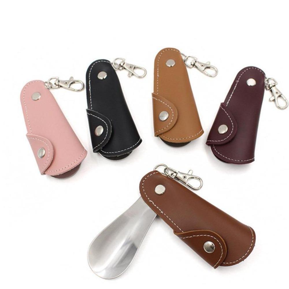 Easy Carry Shoehorn Keychain Stainless Steel Shoe Accessories Fashion Key Ring Unisex