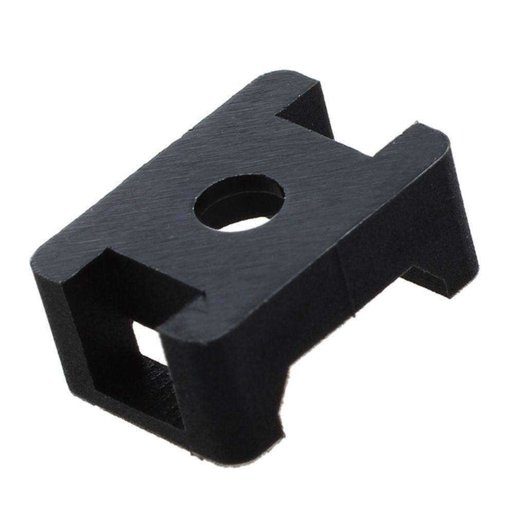 Black 4.5mm Cable Tie Base Saddle Type Mount Wire Holder
