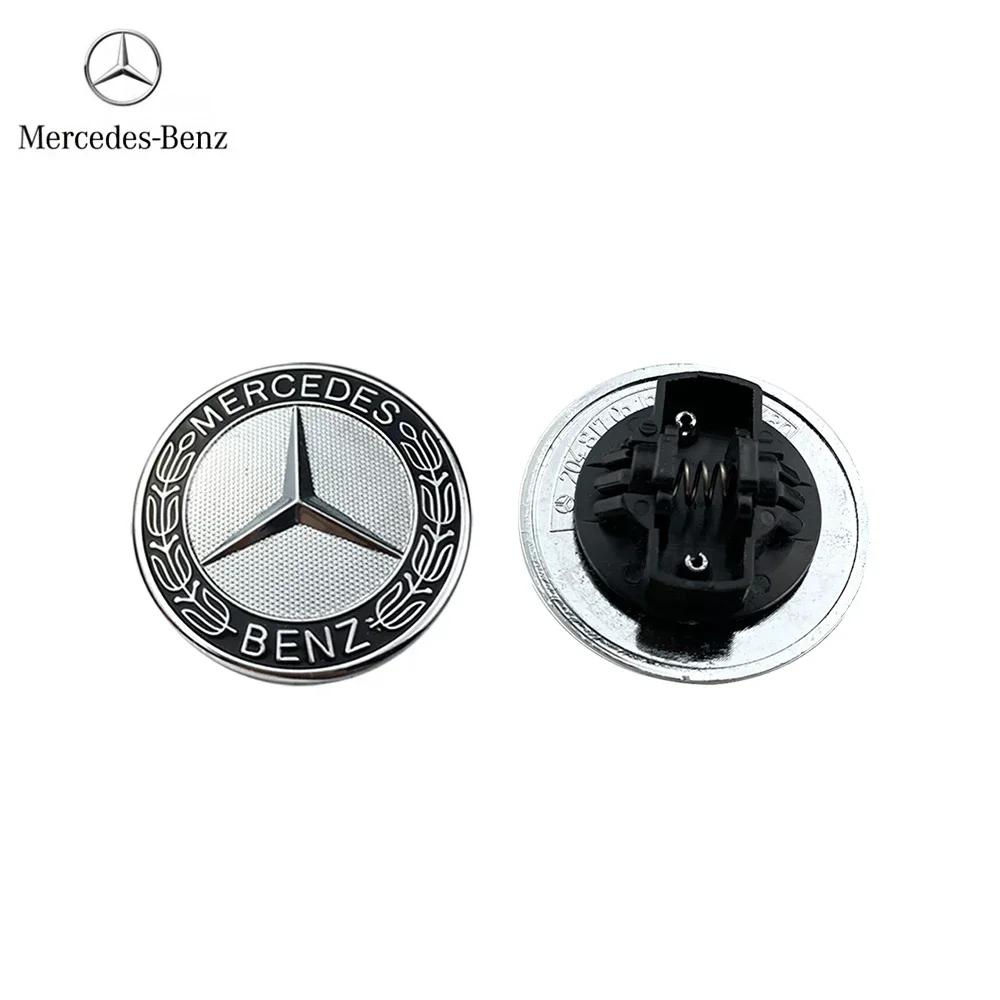 

Hots Car Logo Front Engine Hood Emblem Metal Flat Badge Accessories For Mercedes Benz AMG E S C A B Class GLE GLS CLS GLC CLA G