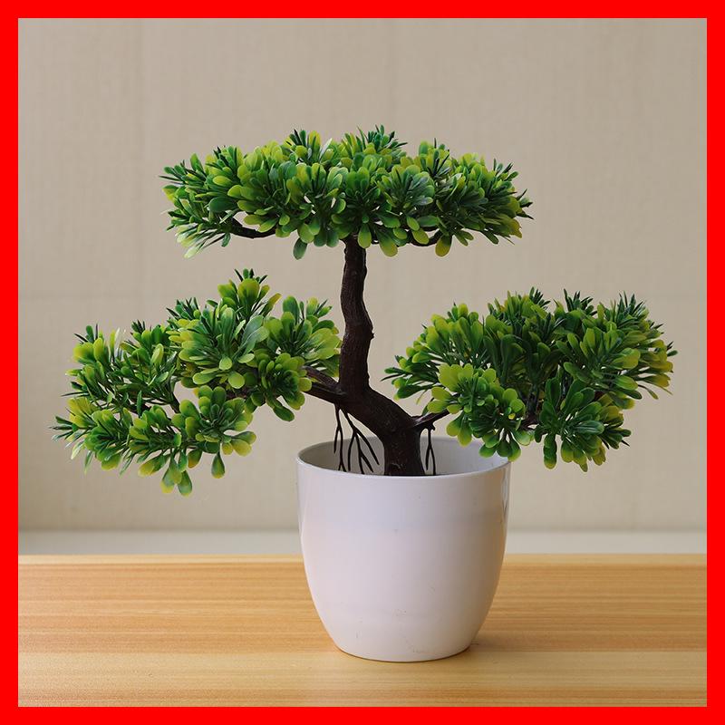 Mini Three-Fork Pine Tabletop Artificial Bonsai Plant - Home Decor Ornament