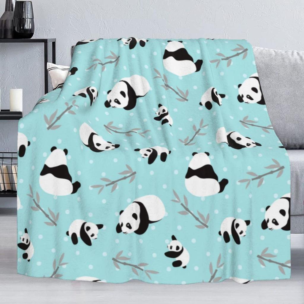 Panda Blanket Blanket Cute Animal Flannel Blanket Air Conditioner Blanket Blanket Office Nap Blanket
