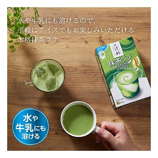 Tsujiri Matcha Latte 130g (10P) × 4 Packs