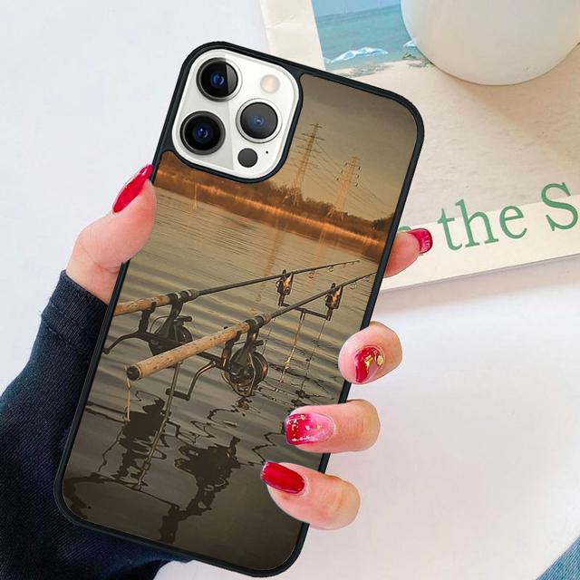Carp Fish Fishing rod coque Phone Case for iPhone 17 Air 16 15 14 12 13 PLUS 11 PRO MAX coque Cover Fundas