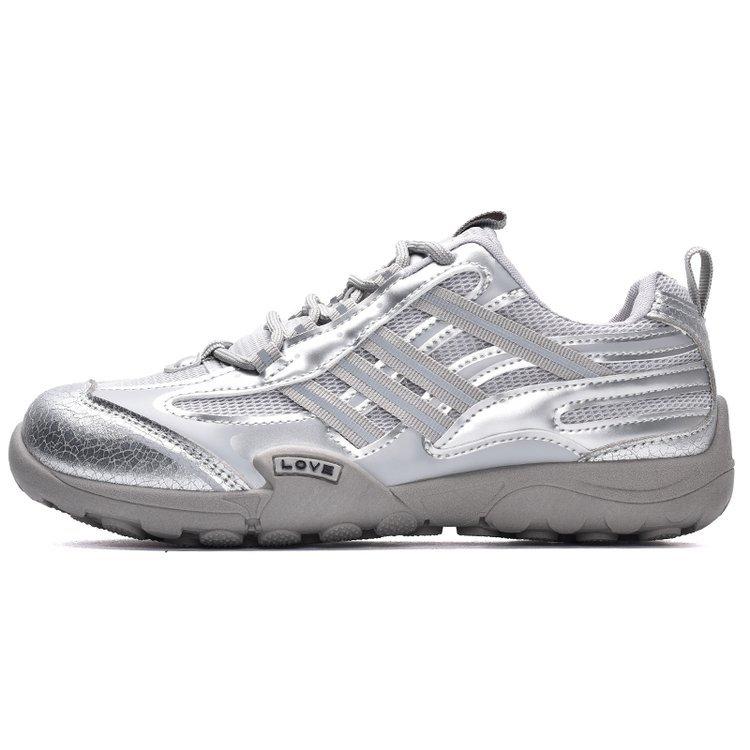 

Flat-bottomed lace-up mesh breathable German training shoes women s 2025 summer fashion casual racing sports lightweight and versatile women s shoes 40 серебряный