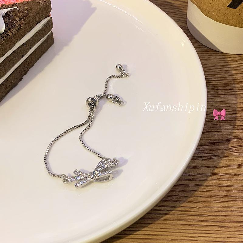 

Sweet Butterfly Bracelet for Women s Exquisite Wedding Accessories Adjustable Rhinestone Bracelets for Women