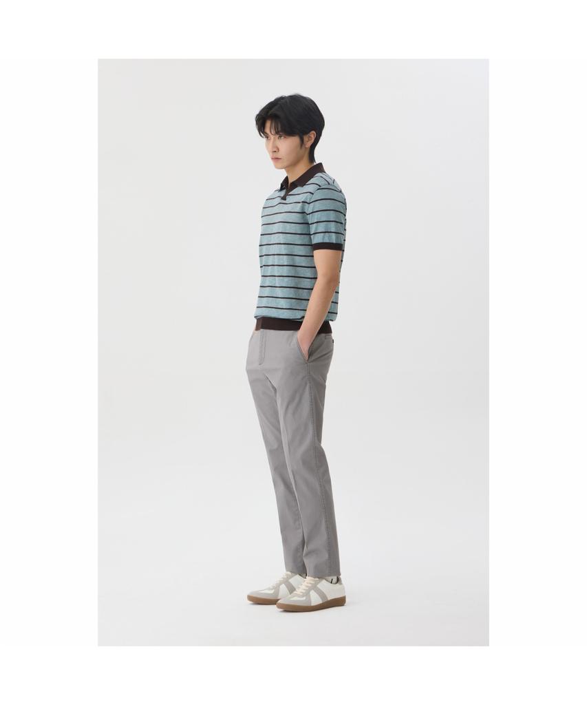BRENTWOOD [Selection] Washable Line Contrast Polo Neck Sweater Brwam26821Mix