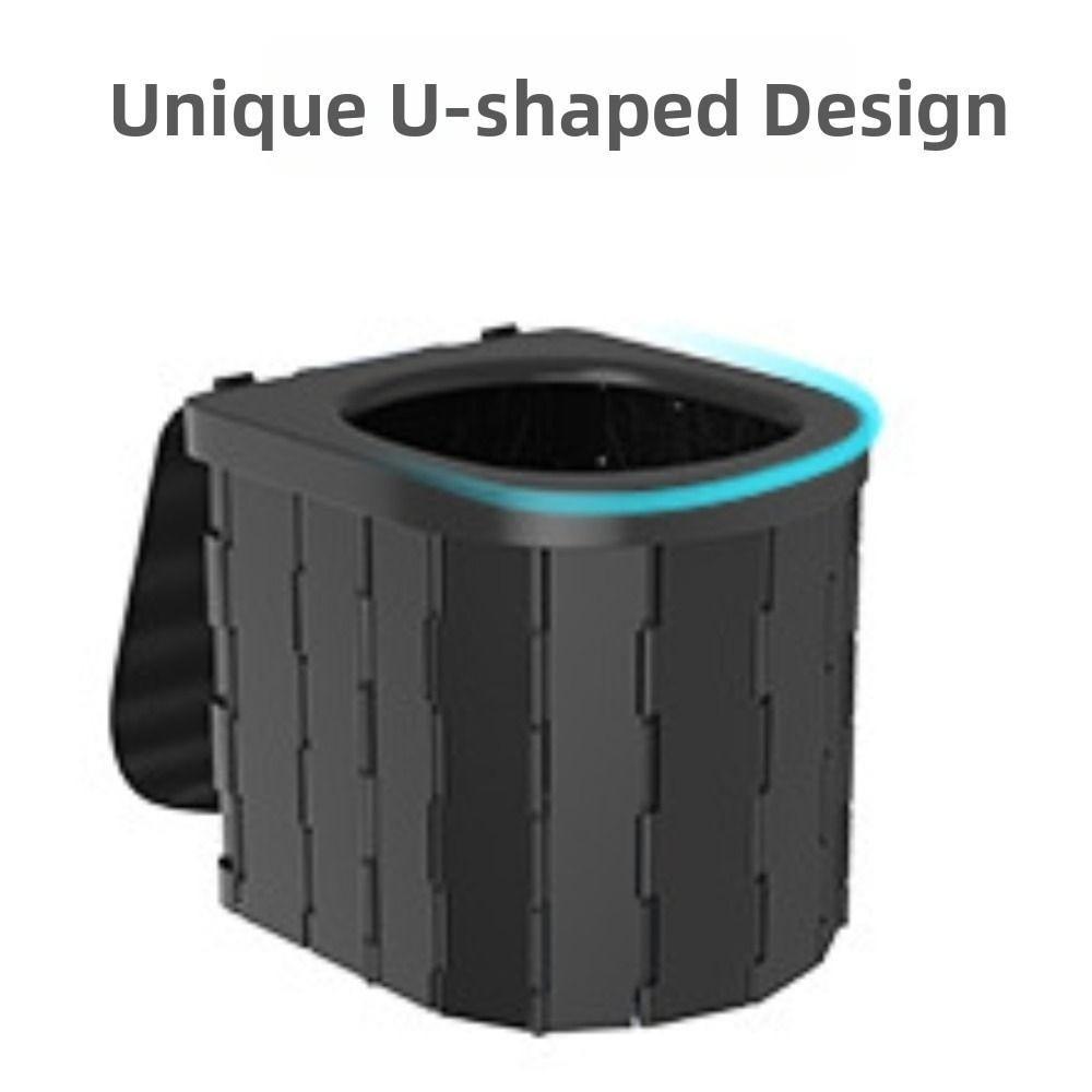 Flip-top Folding Toilet One-piece Design Vehicle-mounted Toilet Potty Portable Toilet  Hiking