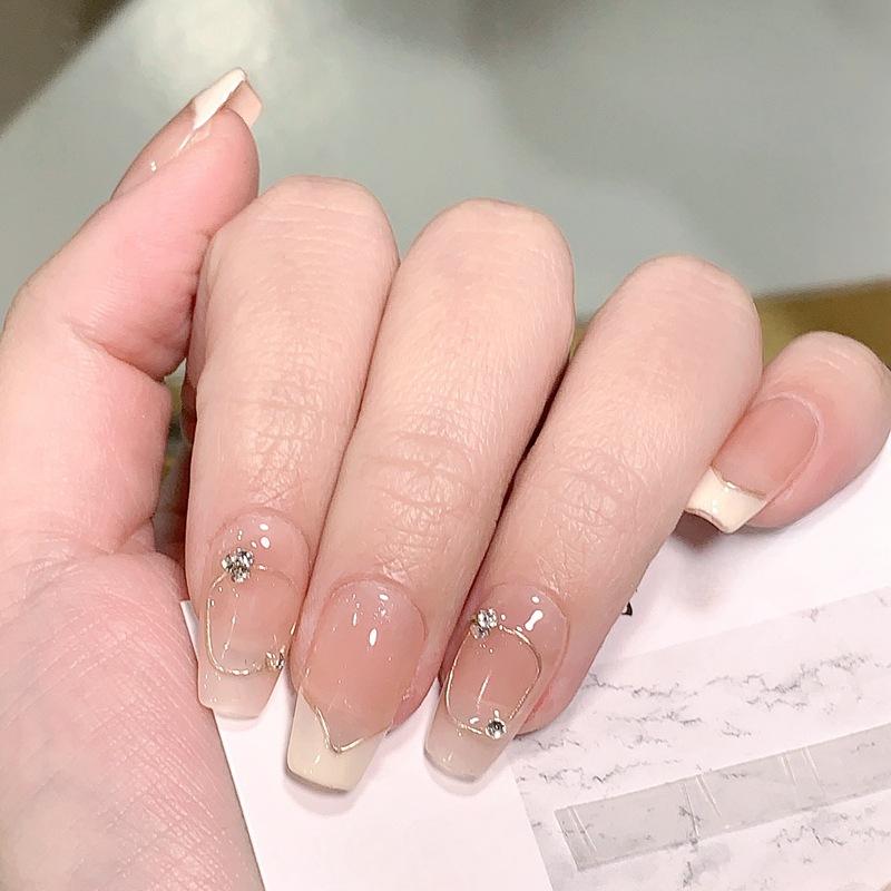 10pcs/set Diamond Hand-made Nail Polishing Bridal Temperament Phototherapy Nail Polish