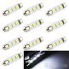 5 szt. 12 V samochodowe wnętrze samochodu 0,6 W 3-SMD LED Żarówka Xenon Białe oświetlenie tablicy rejestracyjnej