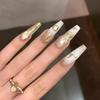 New Year Horse Fireworks Pattern Hollow Out Nail Art Stickers Colorful Nail Charm Template Stamp Manicure Decals Decoration